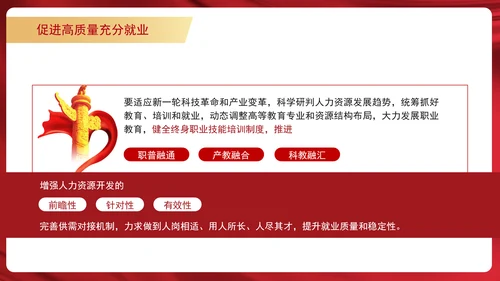 学习重要领导促进高质量充分就业专题党课PPT