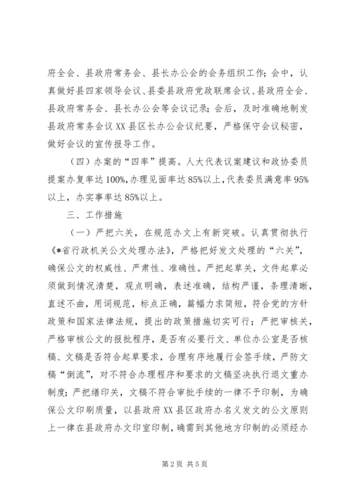 政府办文秘室工作计划（县）.docx
