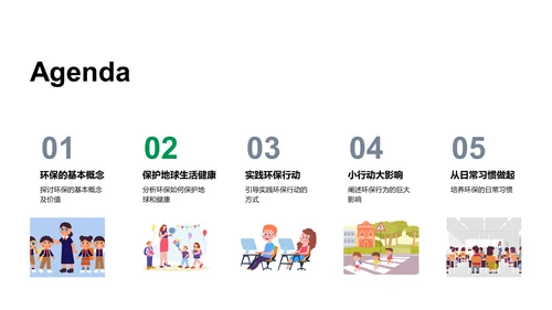 我行我素环保行动PPT模板
