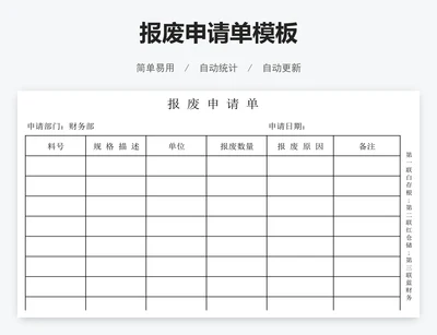 报废申请单模板