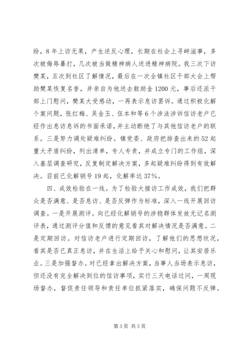 乡镇开展大接访活动经验做法.docx