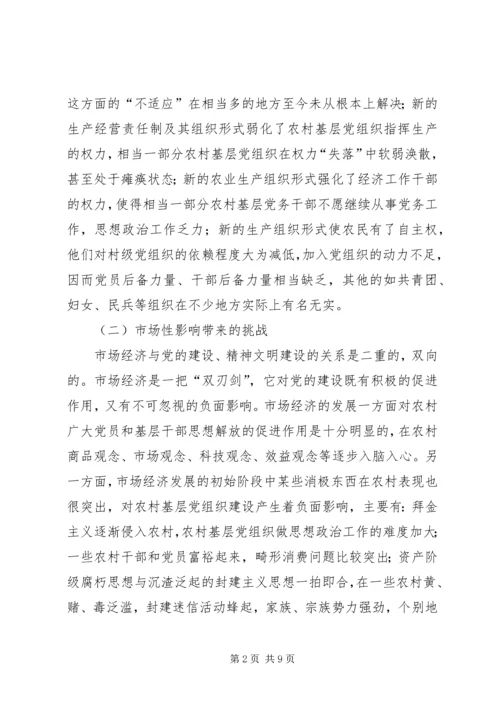 党组织建设面临挑战思考.docx