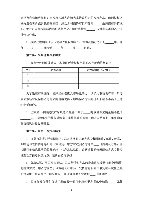 建材产品代理合同（律师拟定详细版）