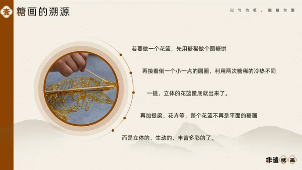 中国非物质文化遗产非遗糖画通用PPT模板