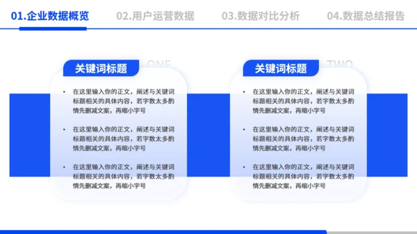电商运营数据分析蓝色通用PPT模板
