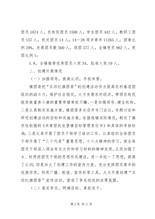 团委活动汇报材料[X镇创建“五四红旗”团委汇报材料].docx