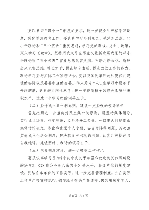 县交通局领导班子民主生活会发言提纲 (2).docx