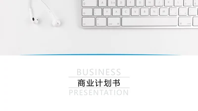 蓝色简洁商业计划书公司简介商务PPT模板