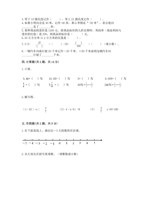 六年级下册数学《期末测试卷》精品（预热题）.docx