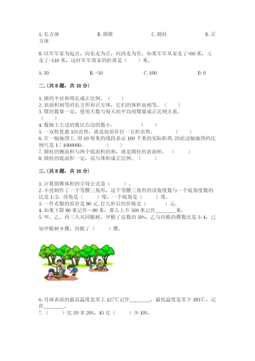 苏教版数学小升初模拟试卷精品（必刷）.docx