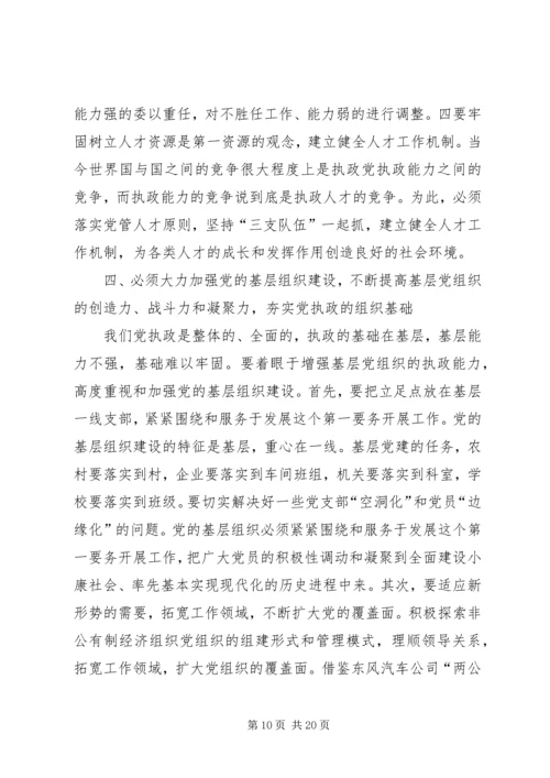 做好新时期组织工作不断加强执政能力建设 (2).docx