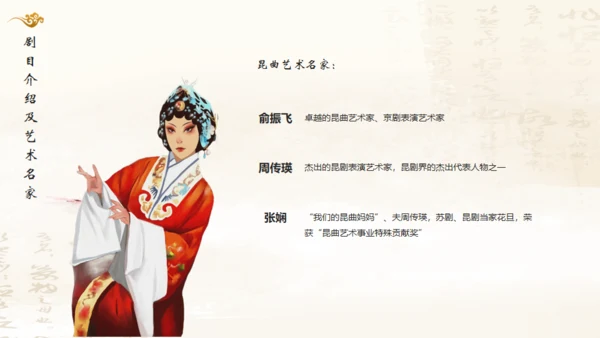 昆曲戏剧戏曲国粹通用PPT模板