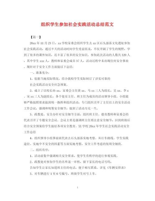 精编之组织学生参加社会实践活动总结范文.docx