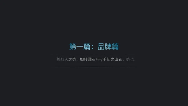 蓝黑大气商务风品牌介绍通用PPT模板