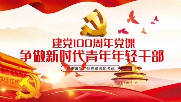 争做新时代青年年轻干部党课培训党政党建党课