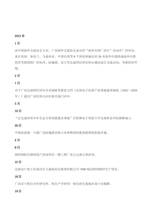 上半年广西北部湾经济区大事记.docx