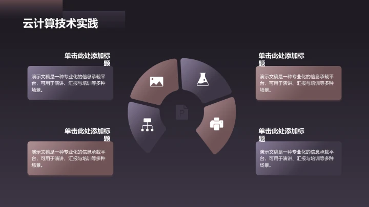 紫色商务风通用行业PPT模板