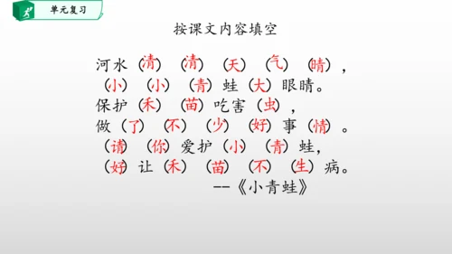 部编一年级语文下册第一单元知识清单