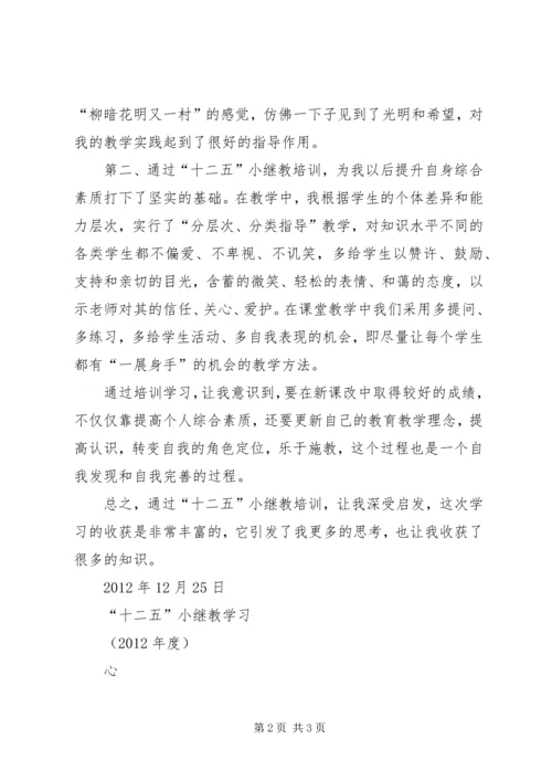 小继教学习心得体会 (5).docx