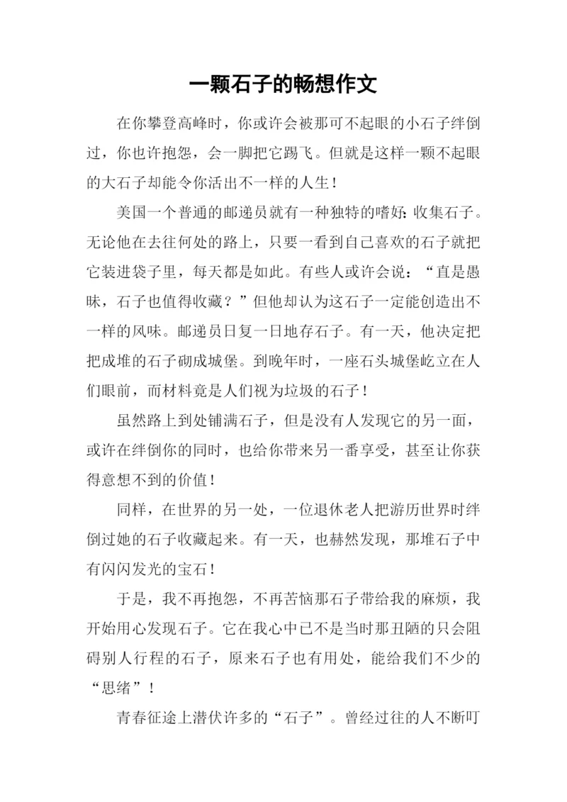 一颗石子的畅想作文.docx