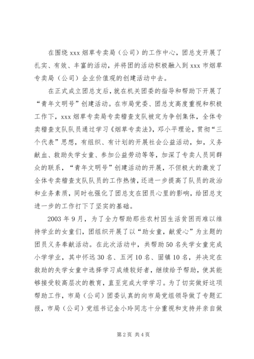 公司申报五四红旗团组织材料_1.docx