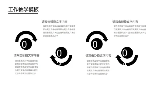 黑色简约风工作教学PPT模板