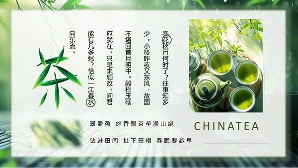 春茶通用PPT模板