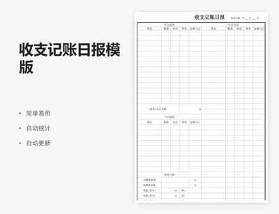 收支记账日报模版