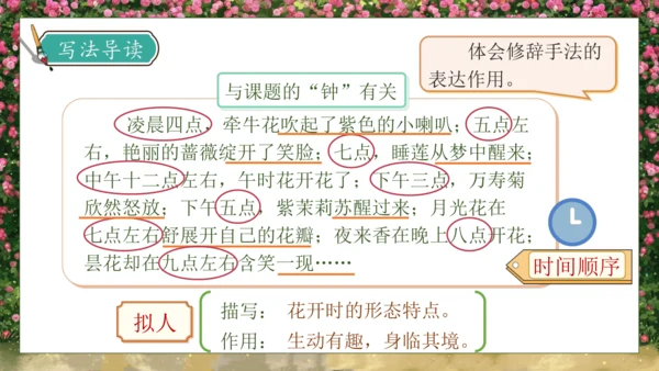 【核心素养】部编版语文三年级下册-13. 花钟 第2课时（课件）
