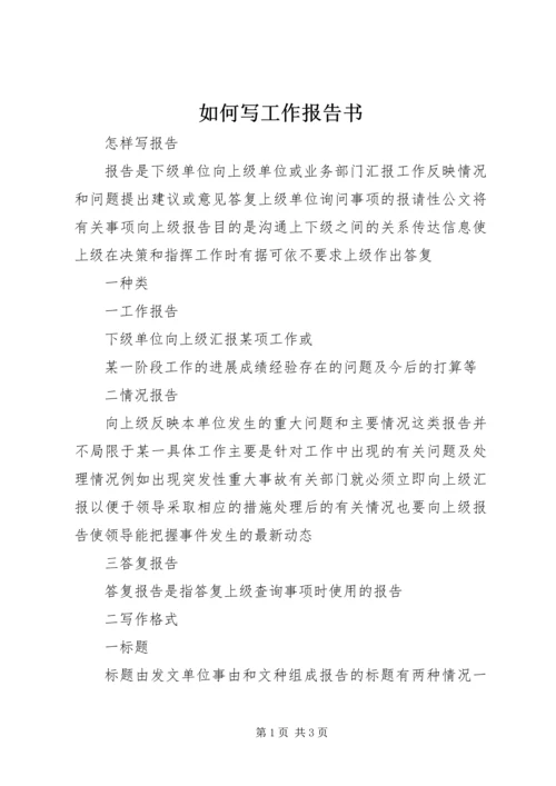 如何写工作报告书 (4).docx