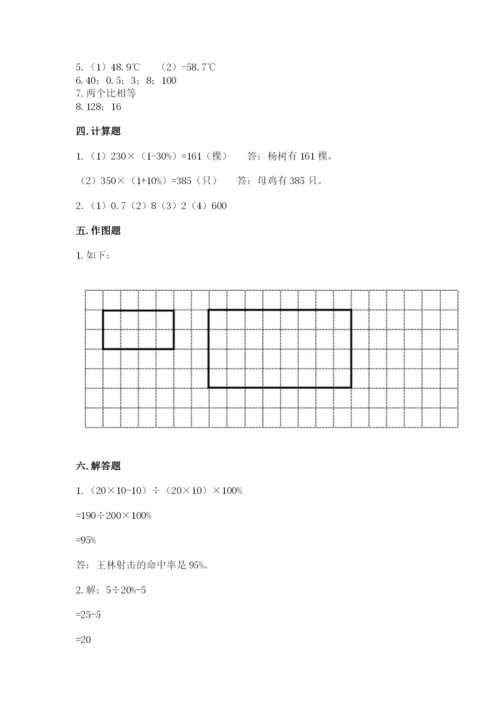 太原市杏花岭区六年级下册数学期末测试卷参考答案.docx