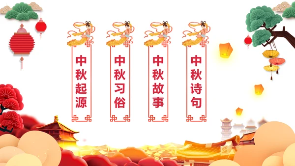 完整内容中国传统节日中秋佳节赏月文化PPT模板