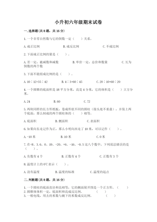 小升初六年级期末试卷（名校卷）.docx