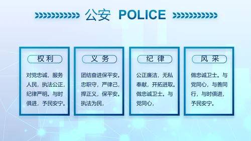 大气科技公安警察特警武警网络民警PPT模板