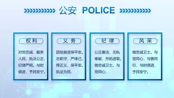 大气科技公安警察特警武警网络民警PPT模板