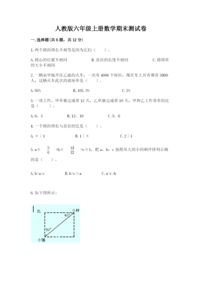 人教版六年级上册数学期末测试卷精品【名校卷】.docx