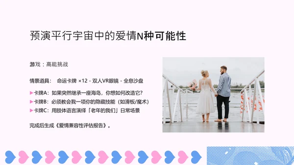 蓝粉色波普风情人节活动汇报PPT模板
