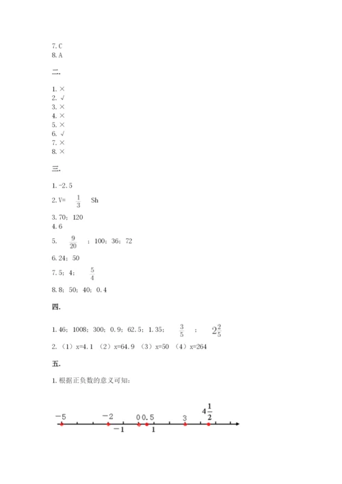 人教版小升初数学模拟试卷word.docx