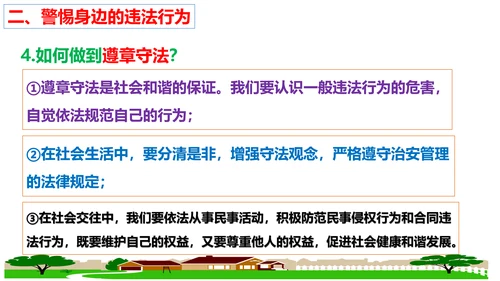 第五课做守法的公民（复习课件）2022-2023学年八年级道德与法治上册（35张PPT）