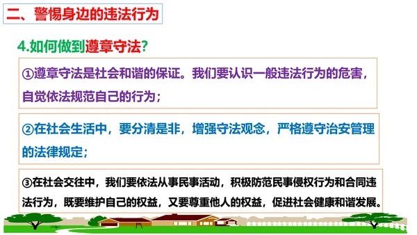 第五课做守法的公民（复习课件）2022-2023学年八年级道德与法治上册（35张PPT）