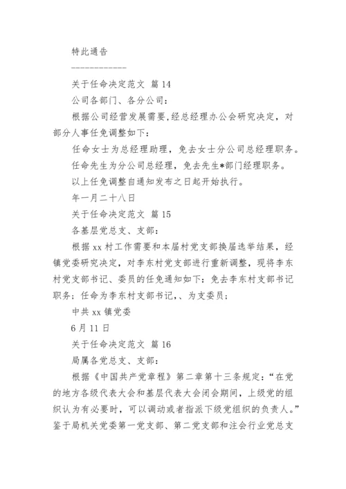 关于任命决定范文.docx