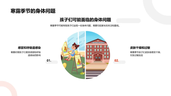 寒露季儿童保健讲解PPT模板