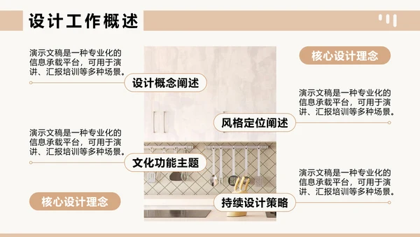 棕色杂志风室内设计案例分享PPT模板