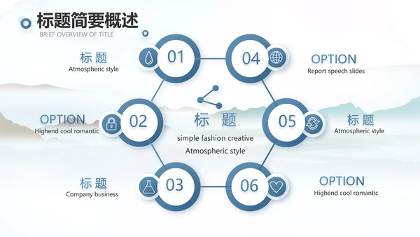 蓝色中国风春天春季旅游电子相册PPT