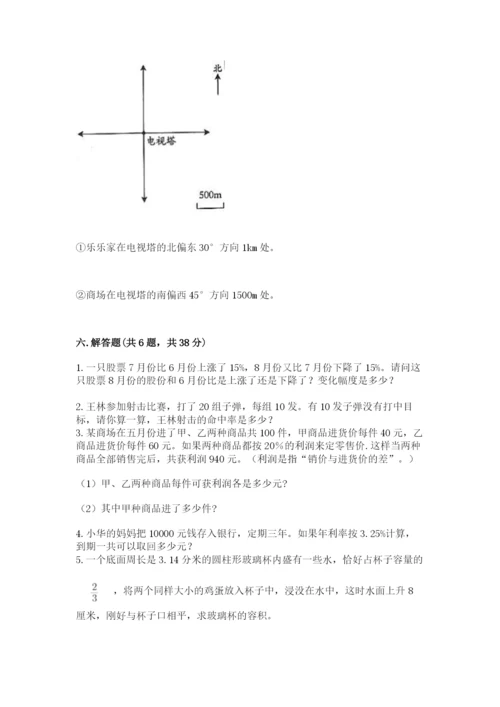 小学六年级下册数学期末卷含答案（预热题）.docx