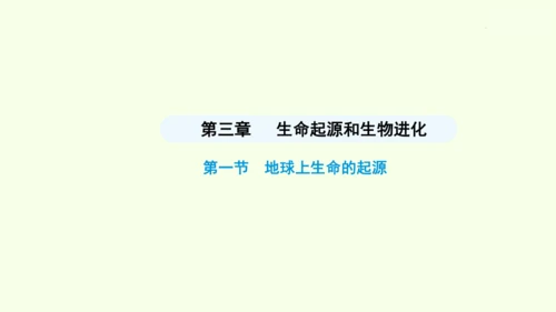7.3.1地球上生命的起源课件-人教版生物八年级下册(共22张PPT)