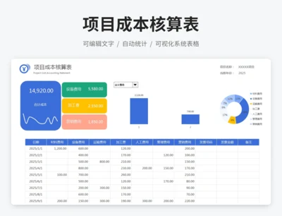 项目成本核算表