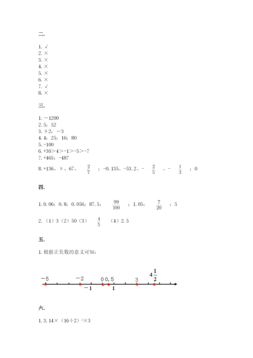 小学数学六年级下册竞赛试题精品【典优】.docx