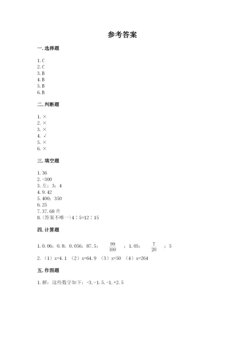 人教版六年级下册数学期末测试卷含答案【b卷】.docx