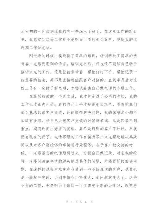 试用期个人工作小结10篇.docx